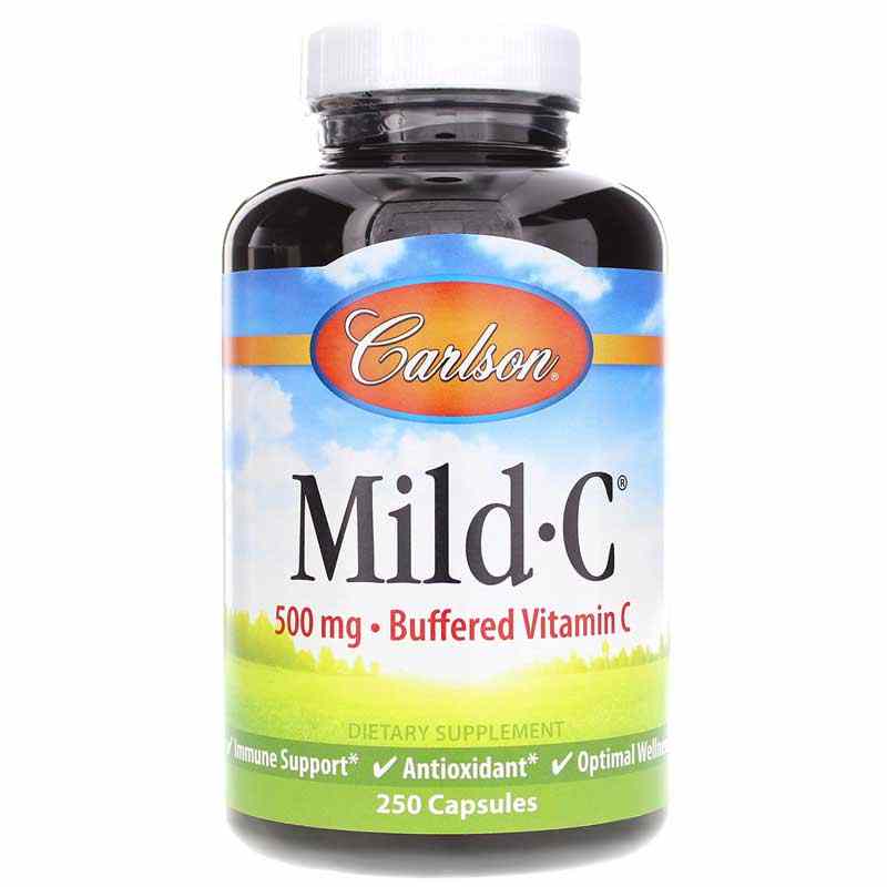 Mild C 500 Mg, 250 Capsules, by Carlson Labs