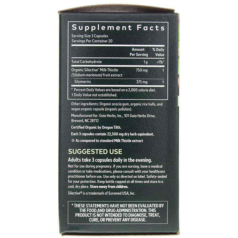 Milk Thistle, 60 Vegan Capsules, by Gaia Herbs, image #2