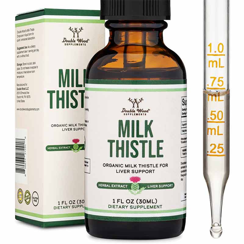Milk Thistle Drops, 1 Oz Liquid, by Double Wood Supplements, image #4