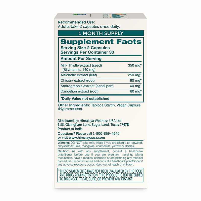 Milk Thistle Liver Support, 60 Vegan Capsules, by Himalaya, image #4