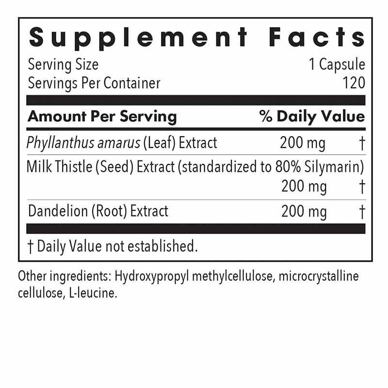 Milk Thistle Plus with Phyllanthus and Dandelion, by Allergy Research Group, image #2