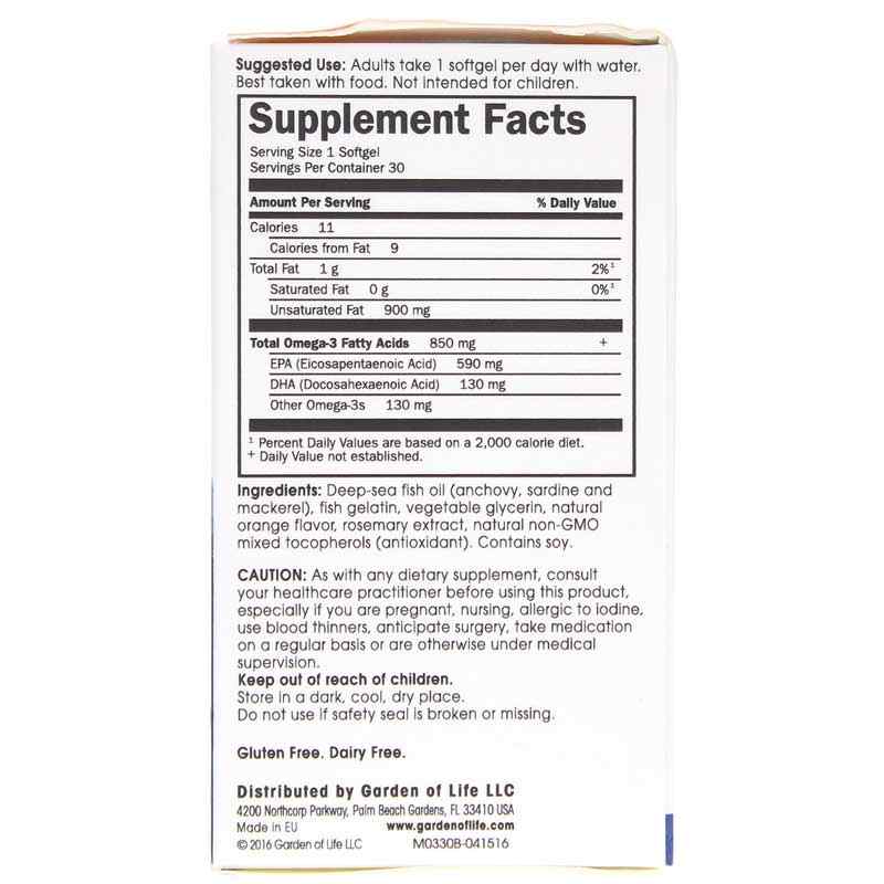 Minami Omega-3 Fish Oil Daily Maintenance, 30 Softgels, by Garden of Life, image #2