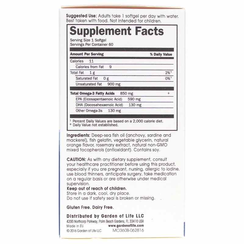 Minami Omega-3 Fish Oil Daily Maintenance, 60 Softgels, by Garden of Life, image #2