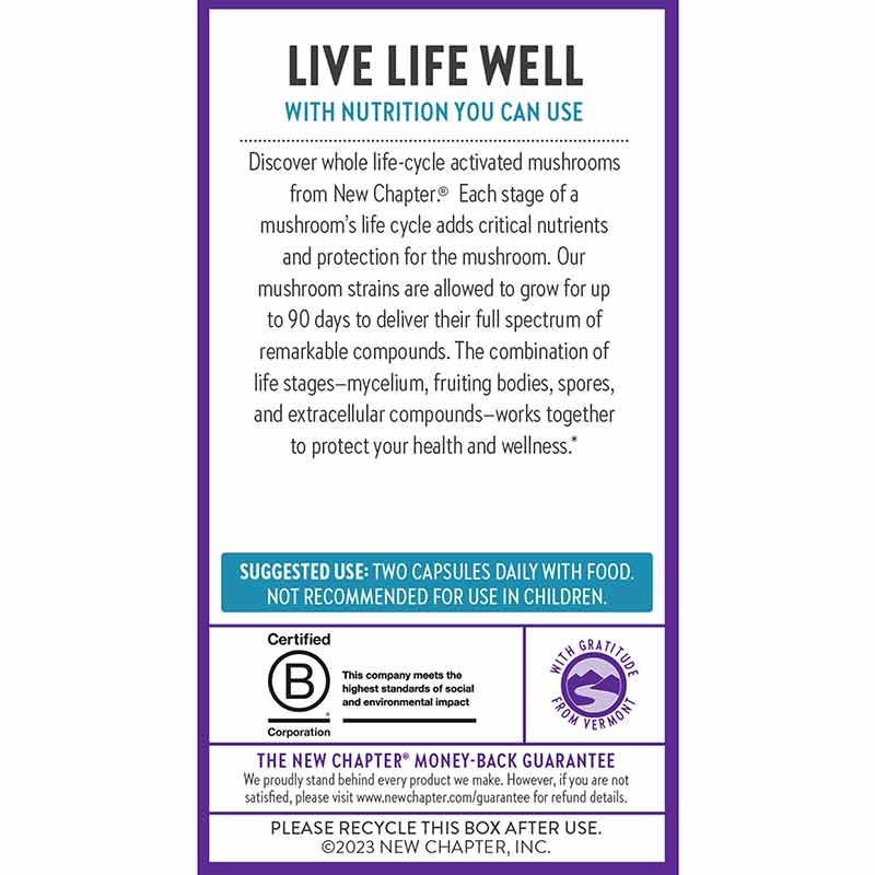 Mind Force Lions Mane Mushroom Blend, 60 Capsules, by New Chapter, image #3