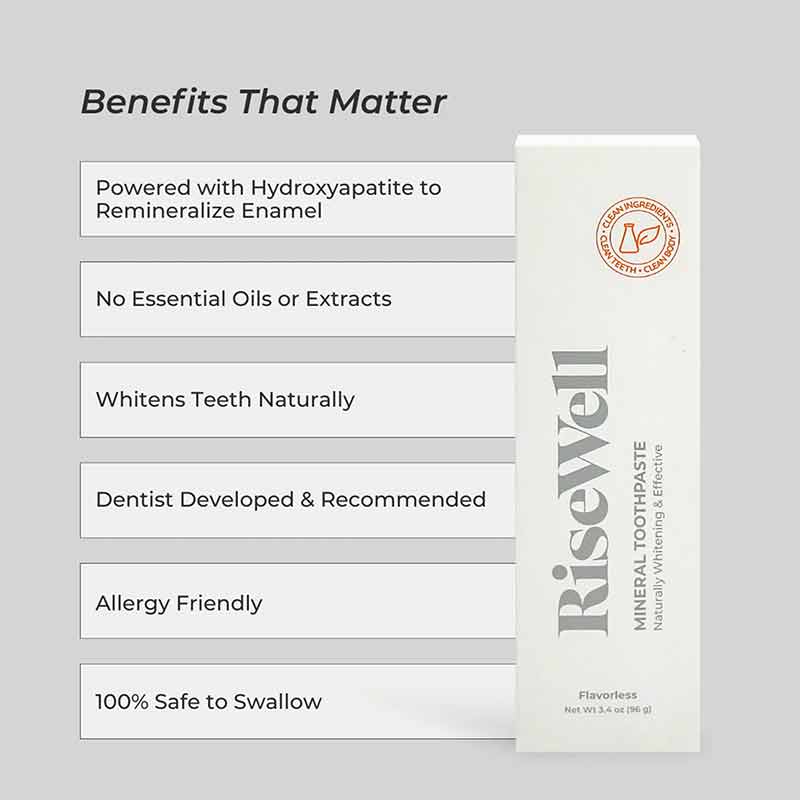 Mineral Toothpaste, Unflavored, by RiseWell, image #2