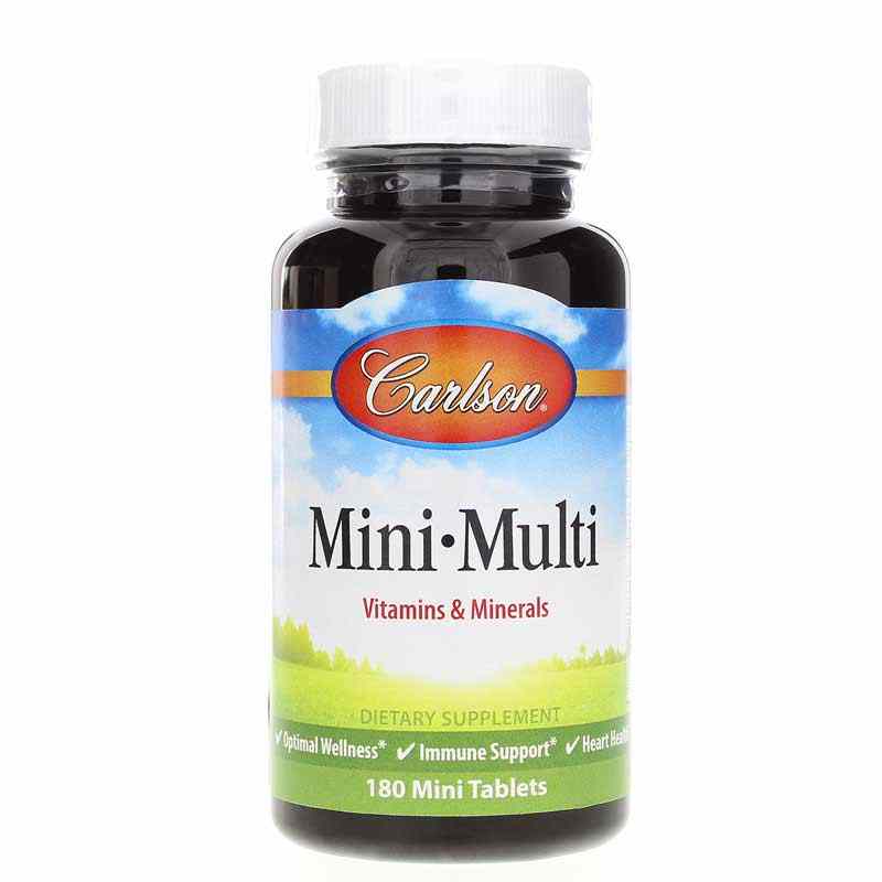 Mini Multi Vitamins & Minerals w/ No Added Iron, 180 Tablets, by Carlson Labs