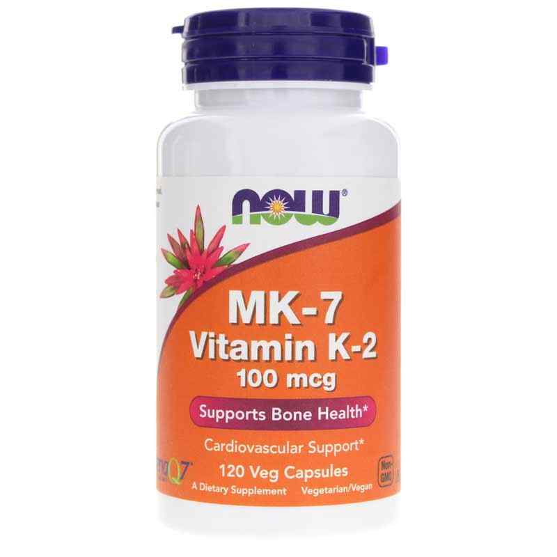 MK-7 Vitamin K-2 100 Mcg, 120 Veg Capsules, by NOW Foods