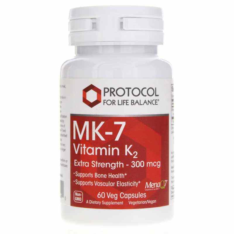 MK-7 Vitamin K2 300 Mcg, by Protocol For Life Balance