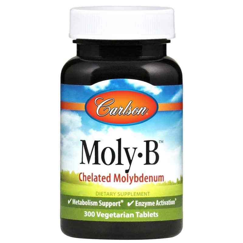 Moly-B Chelated Molybdenum, 300 Veg Tablets, by Carlson Labs