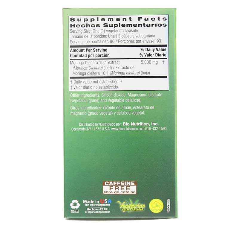 Moringa 5000 Mg Super Food, 90 Veg Capsules, by Bio Nutrition, image #2