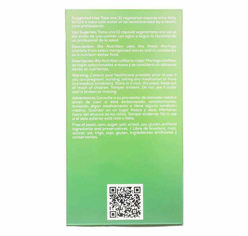 Moringa 5000 Mg Super Food, 90 Veg Capsules, by Bio Nutrition, image #3