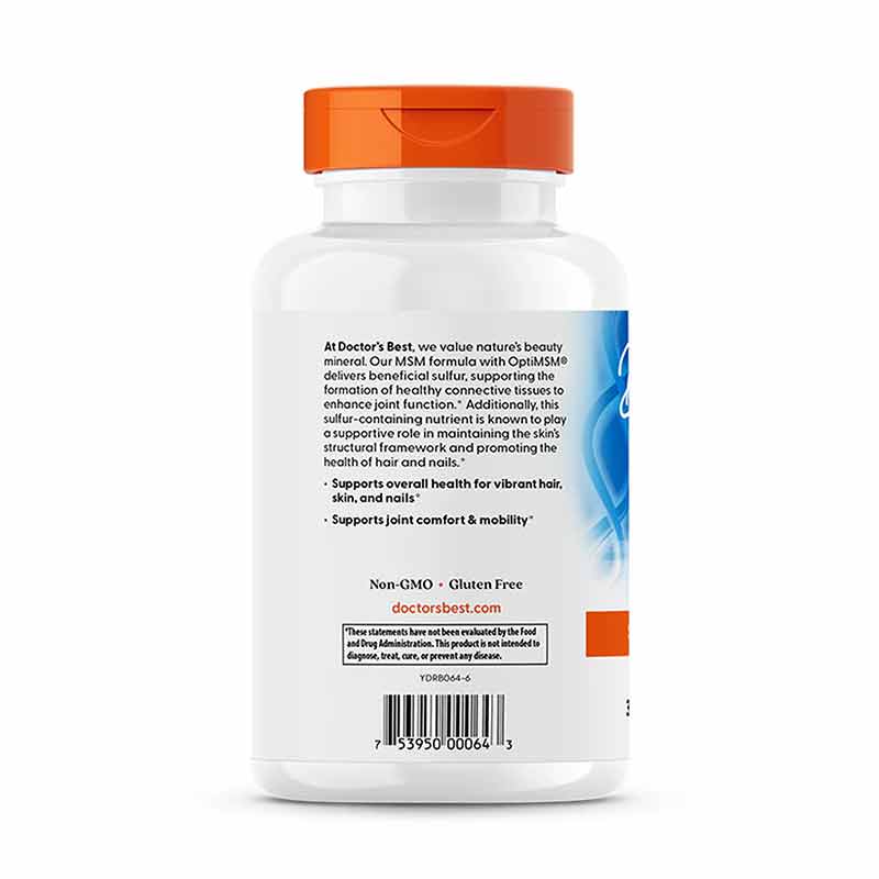 MSM, 3000 Mg Per Serving, 180 Capsules, by Doctors Best, image #3