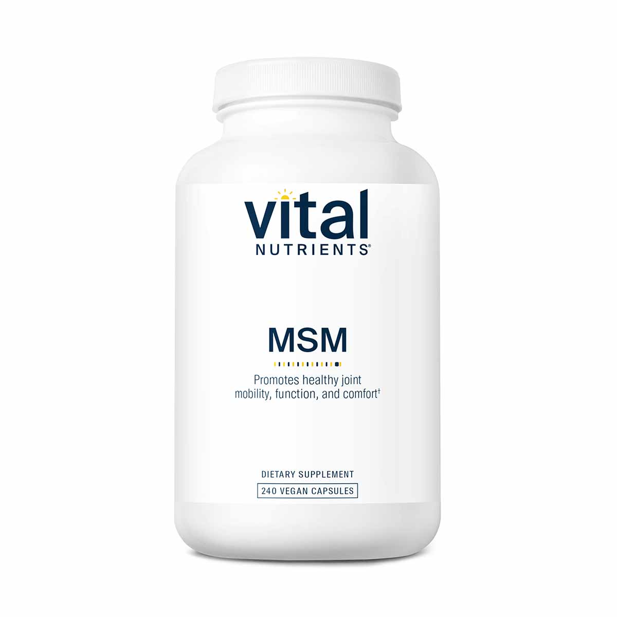 MSM 1000 Mg, 240 Capsules, by Vital Nutrients
