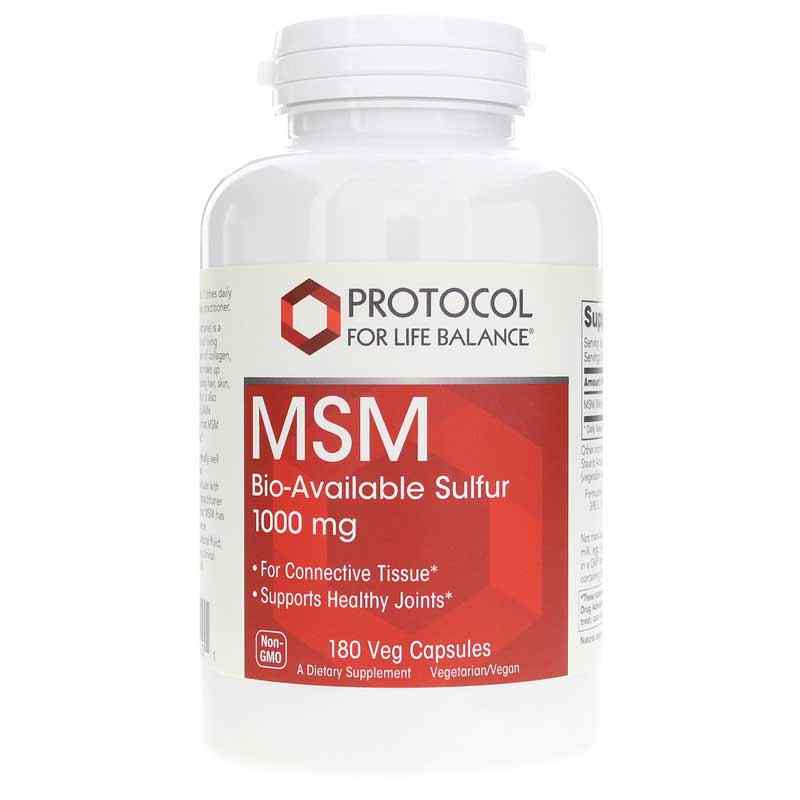 MSM Bio-Available Sulfur 1000 Mg, by Protocol For Life Balance