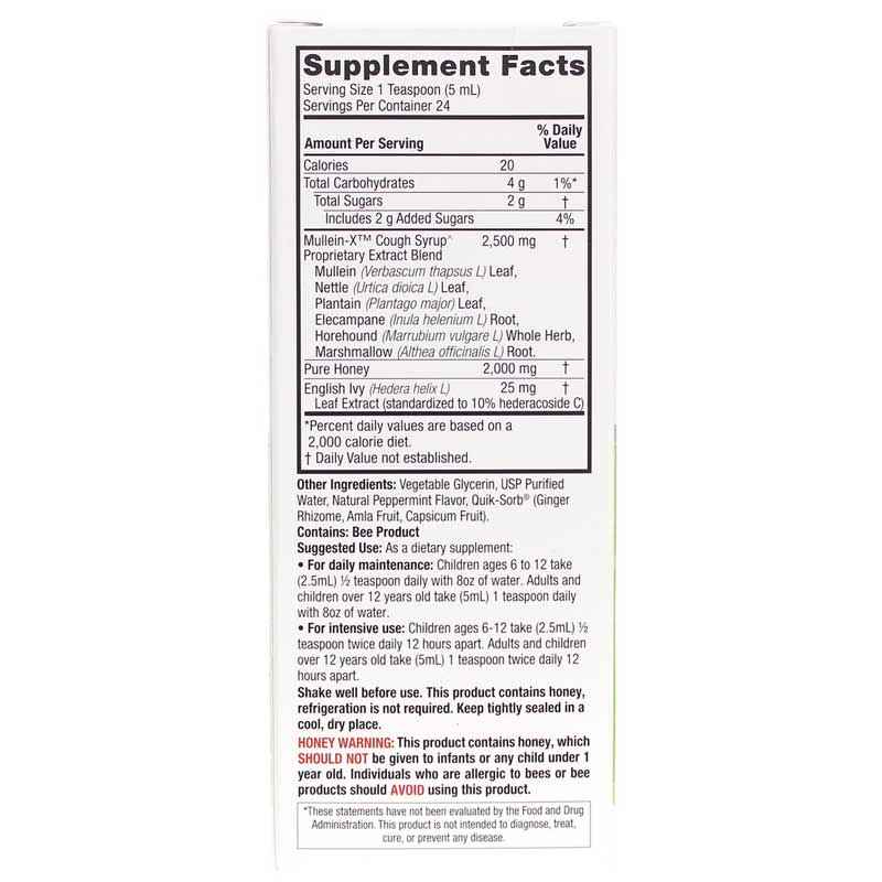 Mullein-X Cough Syrup Multi-System, by Natures Answer, image #3