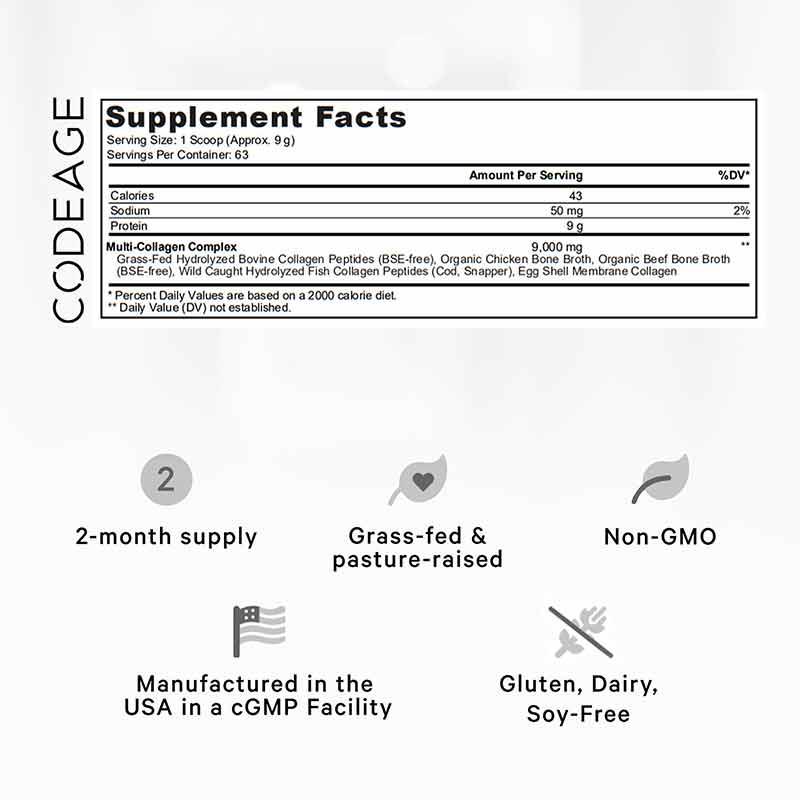 Multi Collagen Peptides, 20 Oz, by Codeage, image #2