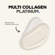 Multi Collagen Platinum powder in cream and light gray colors showing natural color variation.