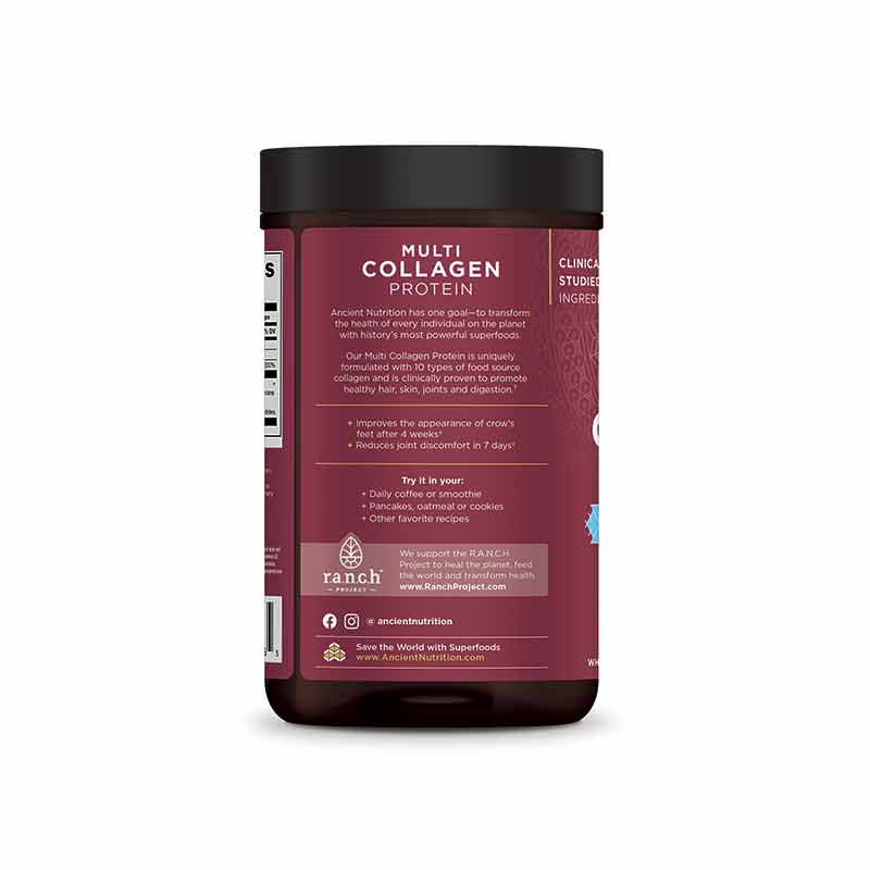 Multi Collagen Protein Powder, Vanilla, 8.9 Oz, by Ancient Nutrition, image #4