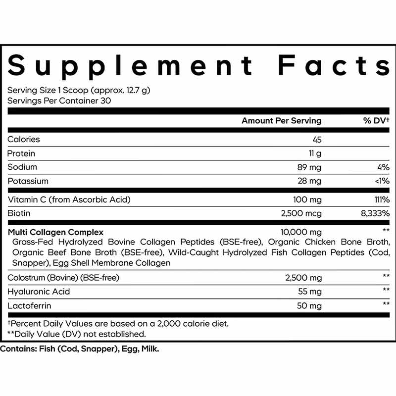 Multi Collagen Powder Colostrum Platinum, 13.5 Oz, by Codeage, image #3
