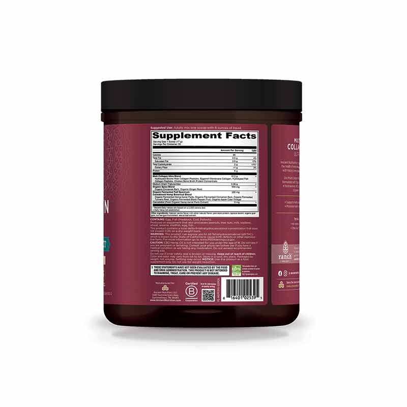 Multi Collagen Ultra with CBD + MCT, Vanilla Chai, 18 Oz, by Ancient Nutrition, image #3