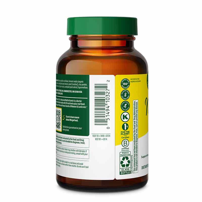 Multi for Women 55+, 120 Tablets, by Megafood, image #3