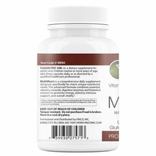 White plastic bottle with gray screw cap containing Vinco MultiMen's dietary supplement capsules.