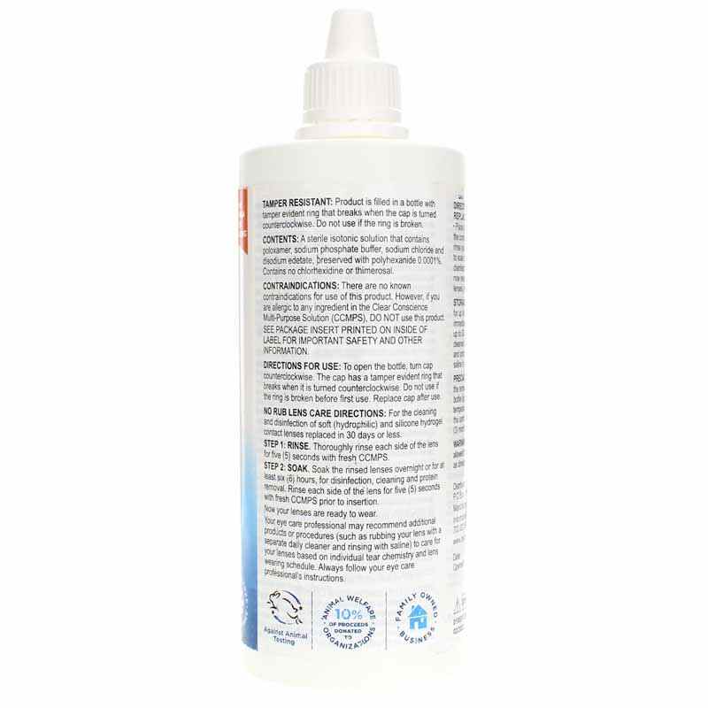 Multi-Purpose Contact Lens Solution, 12 Oz, by Clear Conscience, image #2