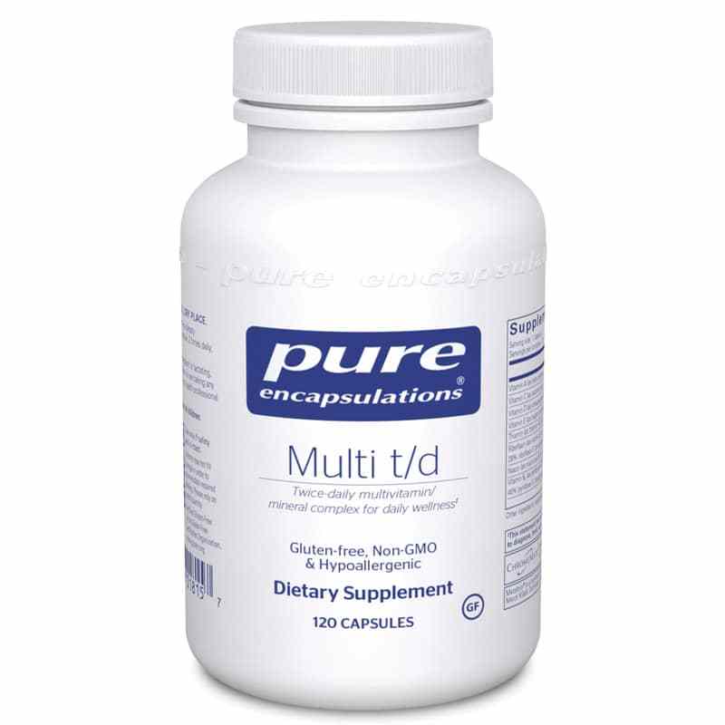 Multi t/d Two-Per-Day Multivitamin, 120 Capsules, by Pure Encapsulations