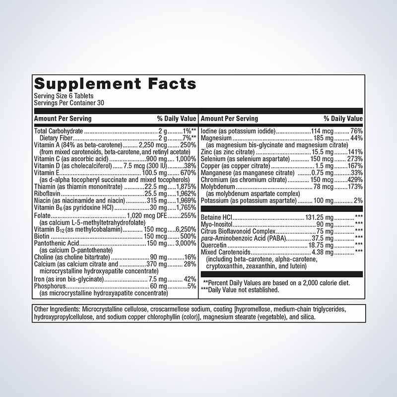 Multigenics Intensive Care Multivitamin, 180 Tablets, by Metagenics, image #2