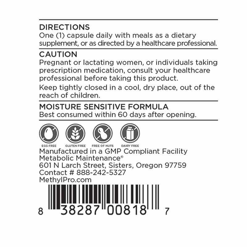 Multivitamin + 15mg L-Methylfolate, by Metabolic Maintenance, image #2