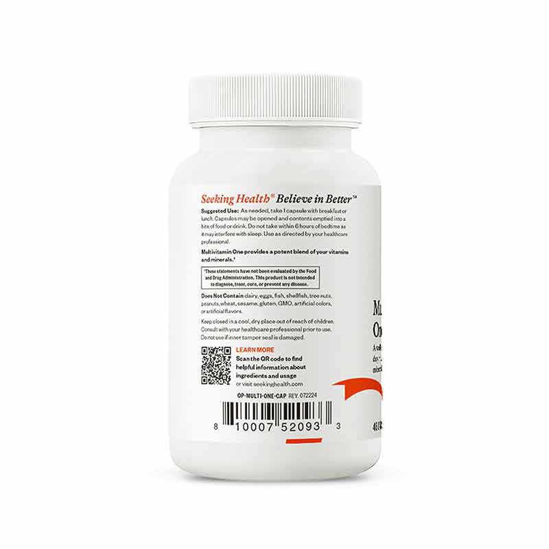Multivitamin One, by Seeking Health, image #3