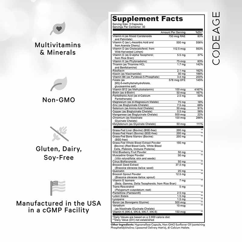 Multivitamin Performance Elite Max, by Codeage, image #2
