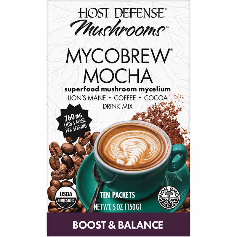 MycoBrew Lion's Mane Drink Mix, Mocha, by Host Defense