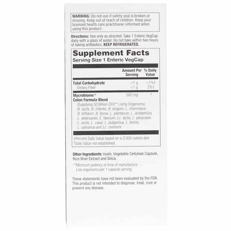 Mycrobiome Probiotic 50 Billion CFU, Colon Formula, by Solaray, image #3