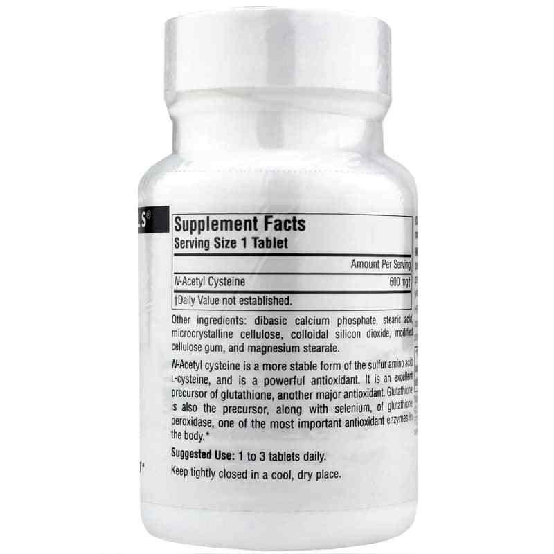 N-Acetyl Cysteine 600 Mg, 30 Tablets, by Source Naturals, image #2