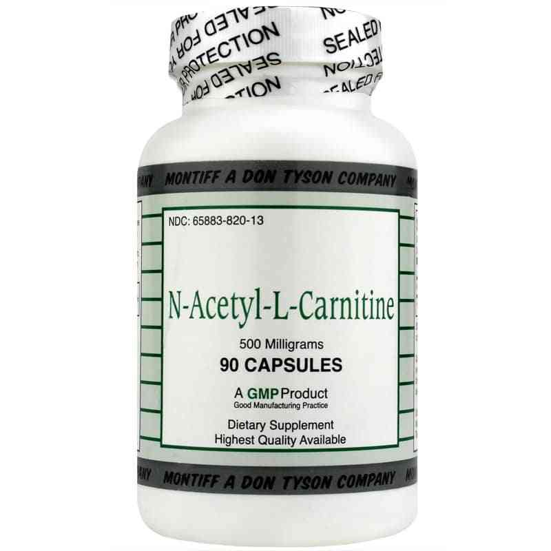 n-acetyl l-carnitine N-Acetyl-L-Carnitine 500 Mg, 90 Capsules, by Montiff