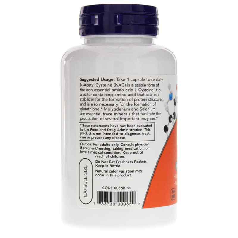 NAC 600 Mg, 100 Veg Capsules, by NOW Foods, image #3