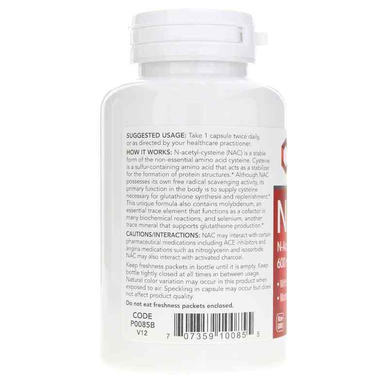NAC 600 Mg with Selenium & Molybdenum, by Protocol For Life Balance, image #3