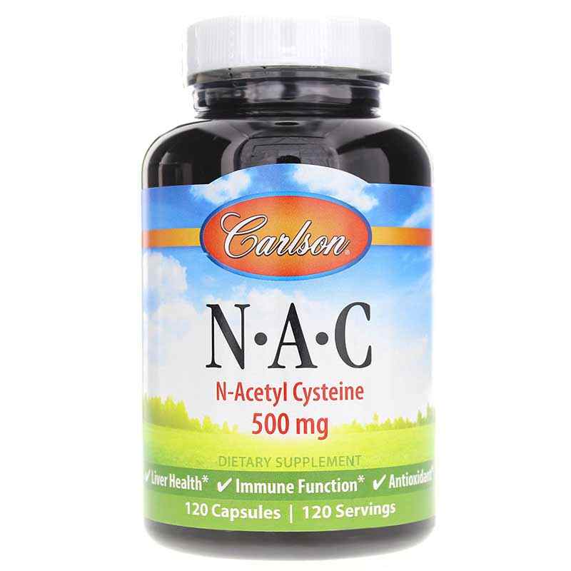NAC N-Acetyl Cysteine 500 Mg, 120 Capsules, by Carlson Labs