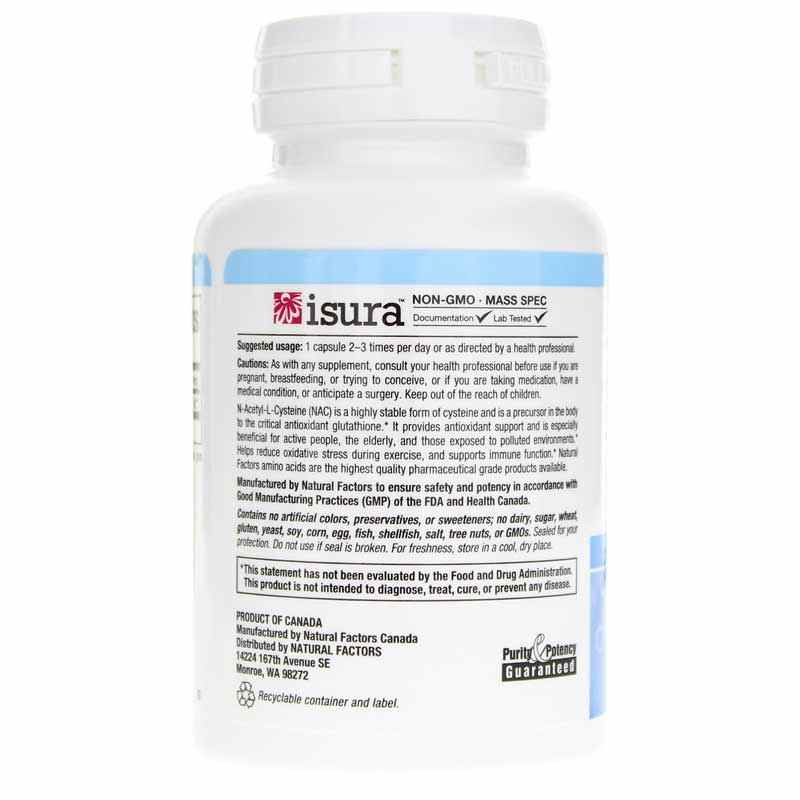 NAC N-Acetyl-L-Cysteine 500 Mg, by Natural Factors, image #3