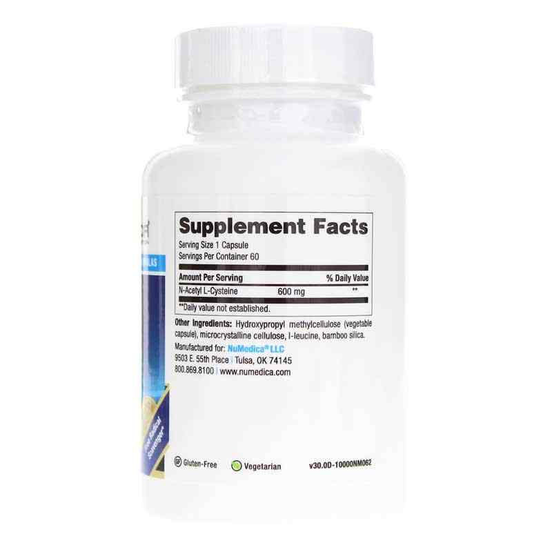 NAC N-Acetyl L-Cysteine, 60 Veg Capsules, by NuMedica, image #2