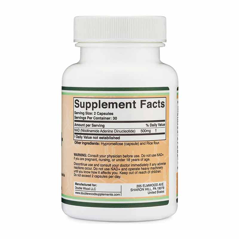 NAD Plus, 60 Capsules, by Double Wood Supplements, image #2