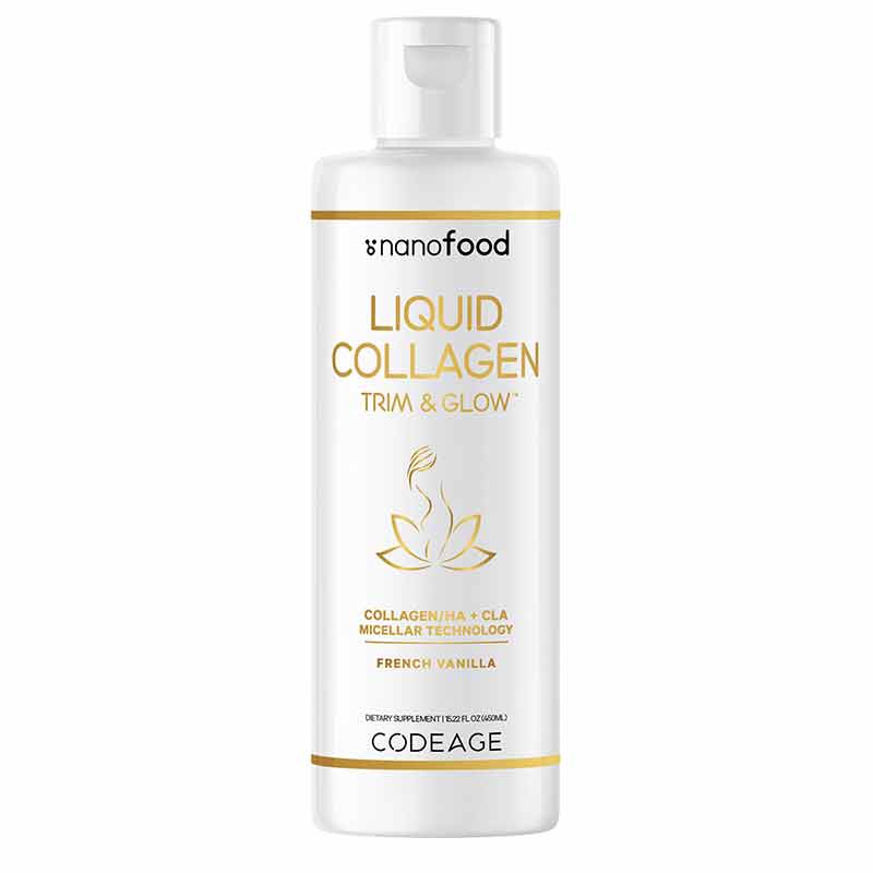 Nanofood Liquid Collagen Trim & Glow, French Vanilla, by Codeage
