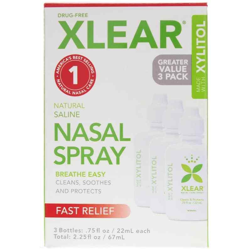 Nasal Spray with Xylitol, 3 Pack, by Xlear