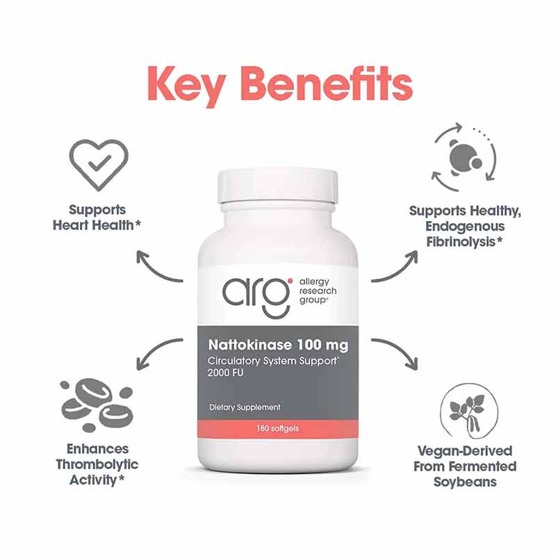 Nattokinase 100 Mg, 60 Softgels, by Allergy Research Group, image #4