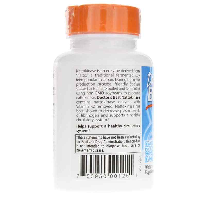 Nattokinase 2000 FUs, 90 Veg Capsules, by Doctors Best, image #3