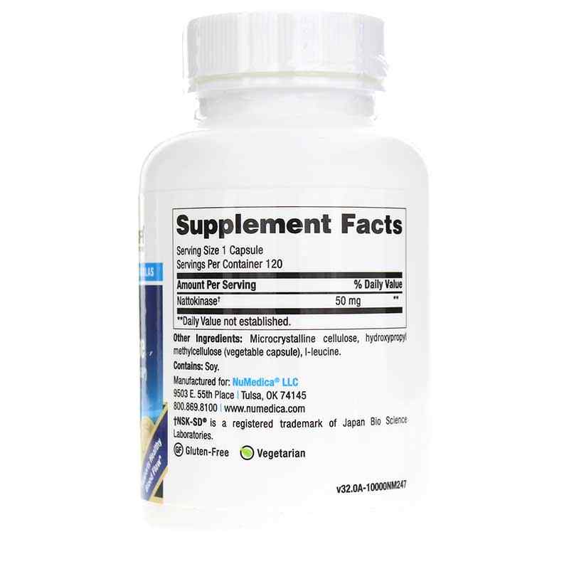 Nattokinase, 120 Veg Capsules, by NuMedica, image #2