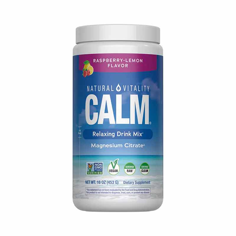 Natural Calm, Raspberry-Lemon, 16 Oz, by Natural Vitality