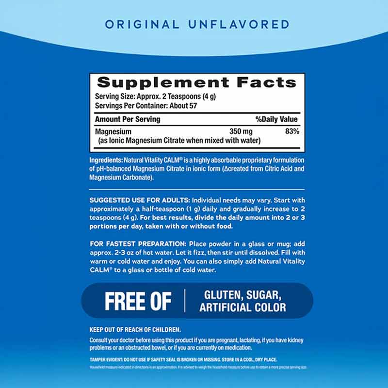 Natural Calm, Unflavored, 8 Oz, by Natural Vitality, image #2