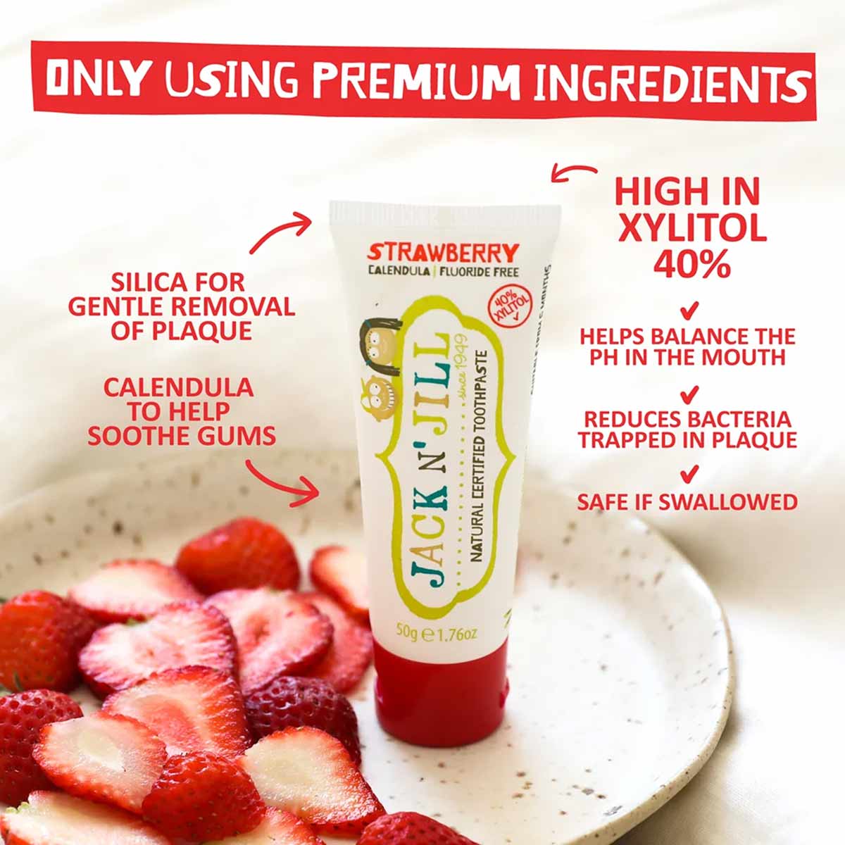 Natural Certified Kid's Toothpaste, by Jack N' Jill